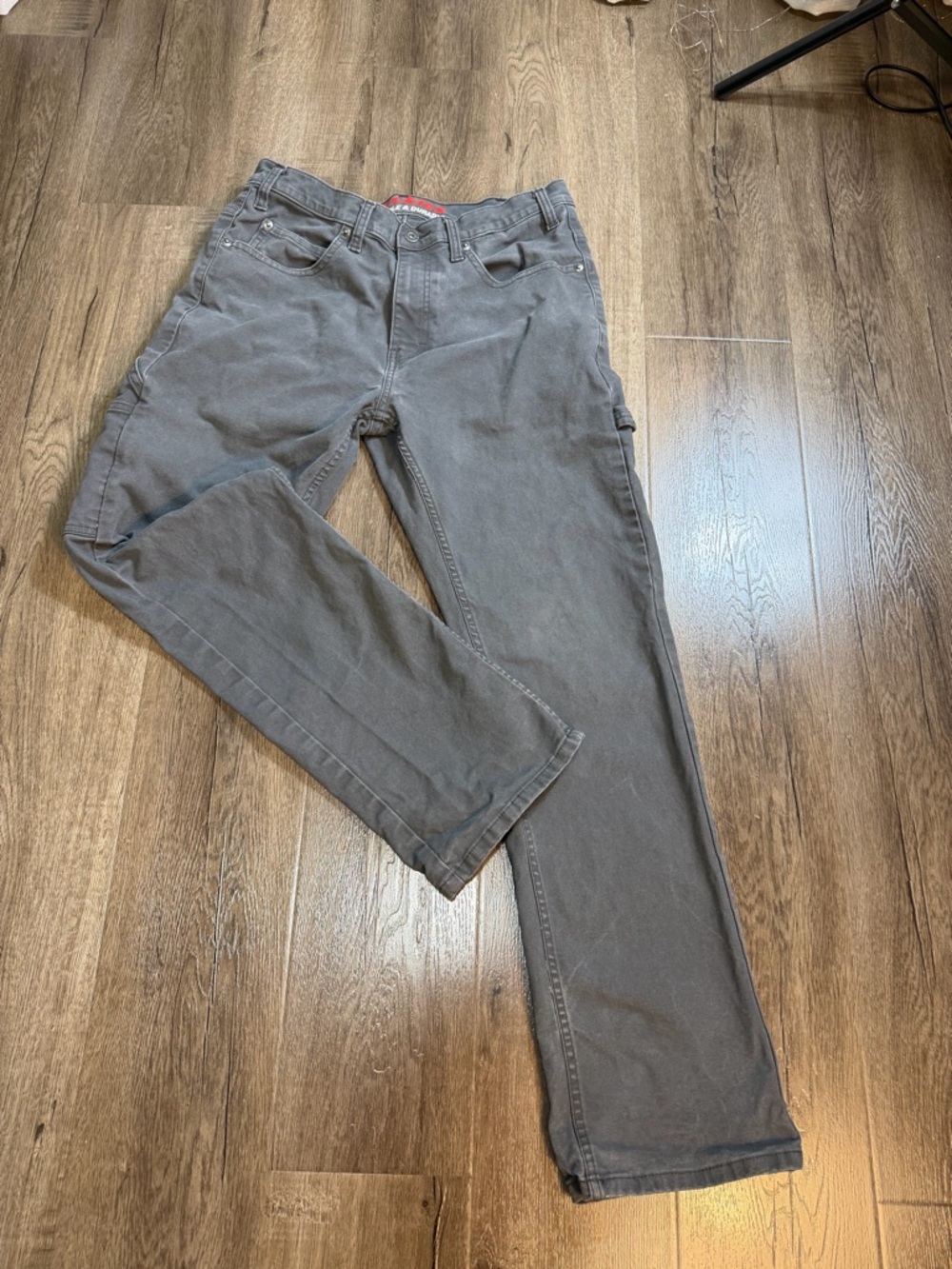 Dickies Gray Work Pants with Red Logo